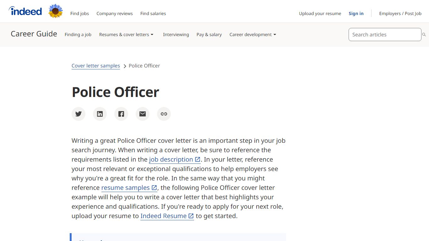 Police Officer Cover Letter Examples and Templates | Indeed.com